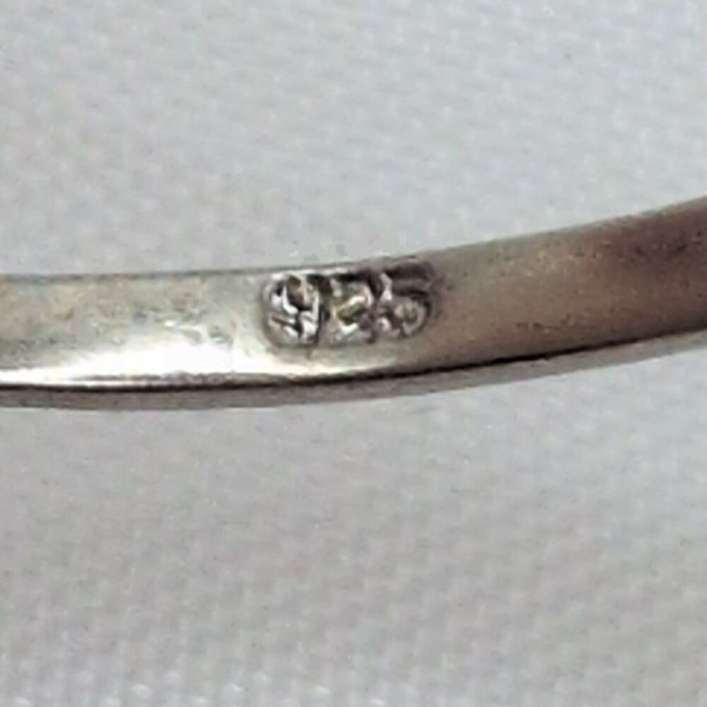 Sterling Silver 925 Crystal CZ Flower Ring Thin Band Size 11.25 2.07g - Picture 7 of 7